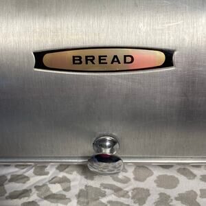 Vintage Kromex Aluminum Roll‑Top Bread Box Retro Mid-Century Kitchen Decor